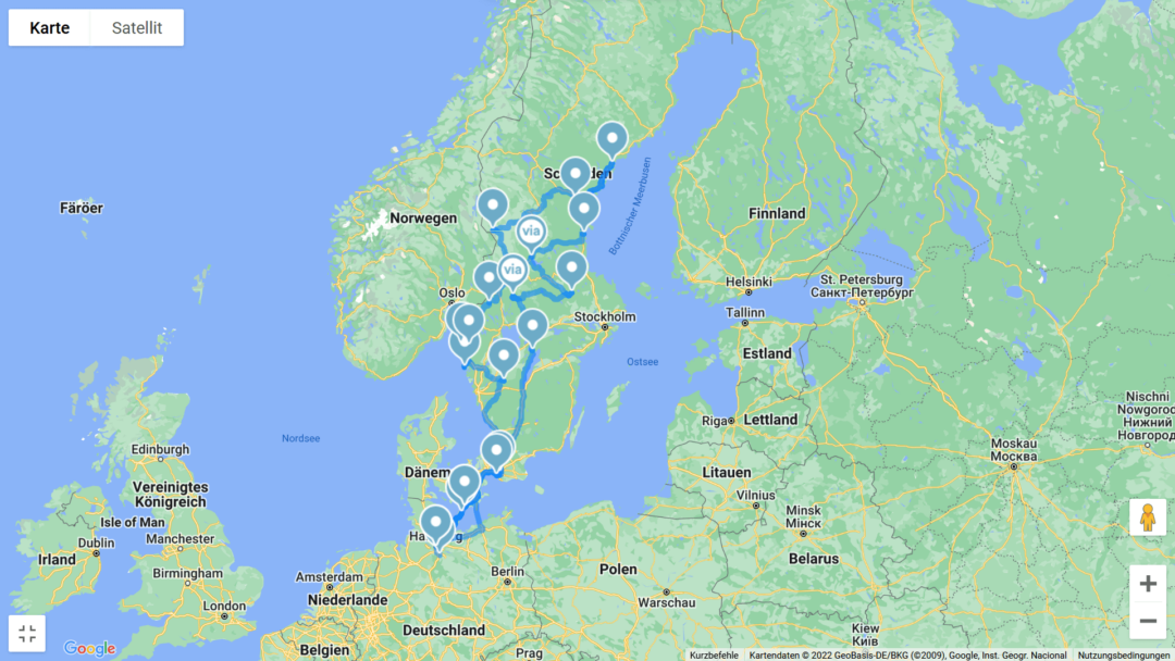 Karte Schwedentour Komplett